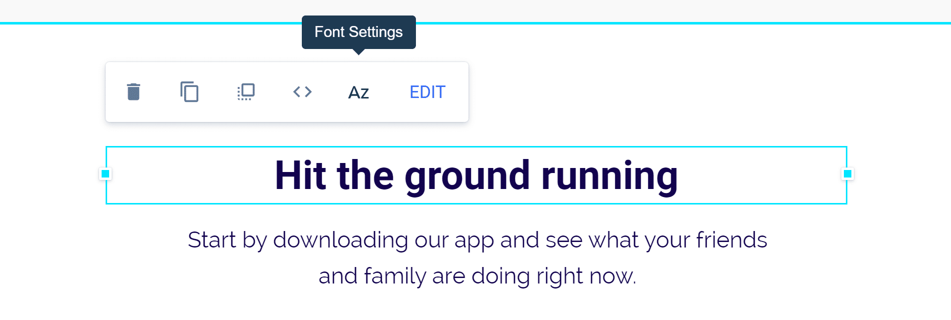 Instapage Font Editor