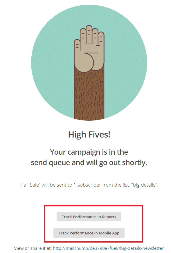 Done creating the campaign page