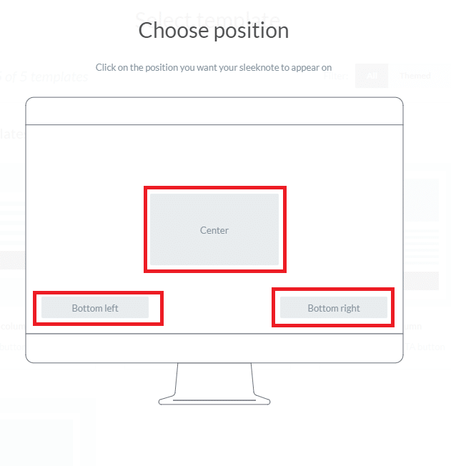 Select Sleeknote Position