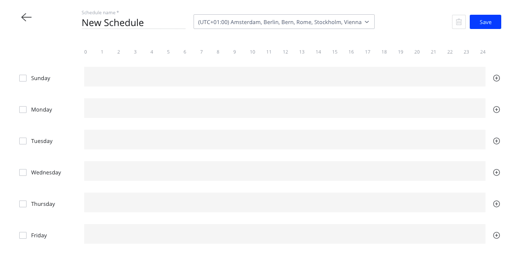 Schedule