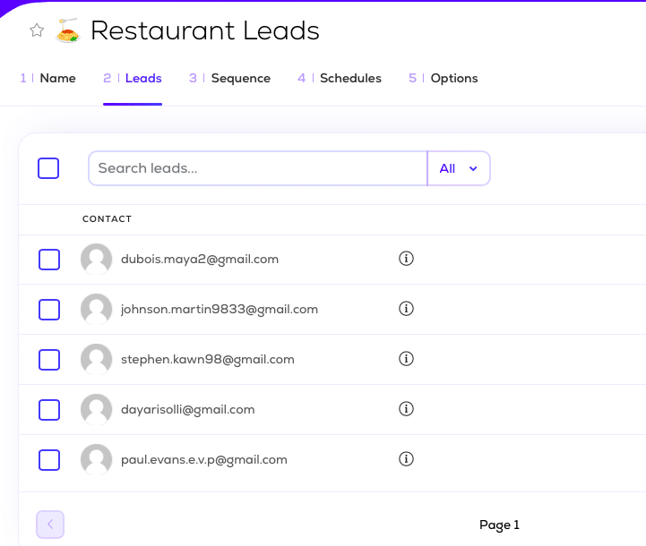 Restaurant Leads