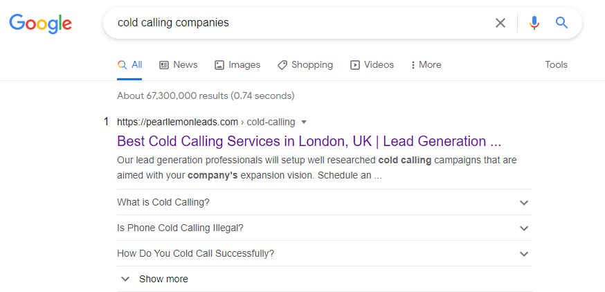 cold calling companies