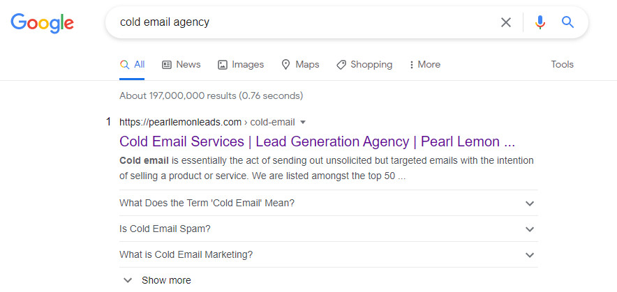 cold email agency