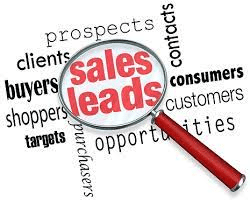 Enlarged Sales and Leads Text using Magnifying Glass