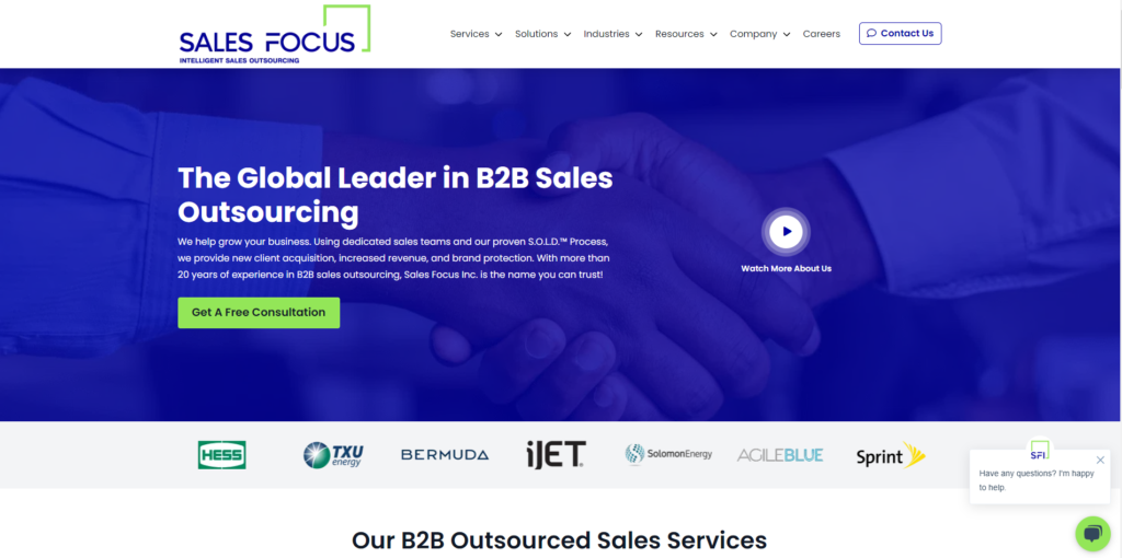 Top 20 Global Sales Outsourcing Firms 2024