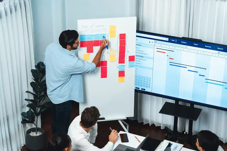 Project manager communicate collaborate with team prudent 31965 330682