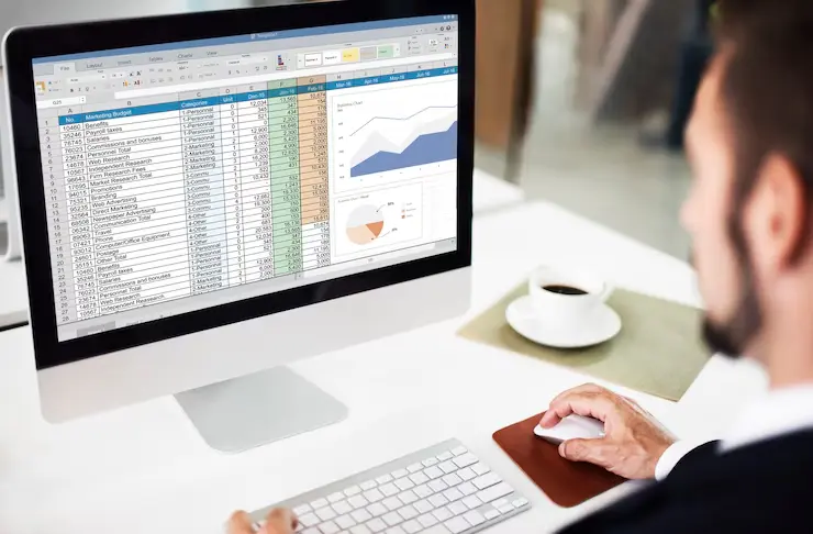 Spreadsheet marketing budget report file concept 53876 120910