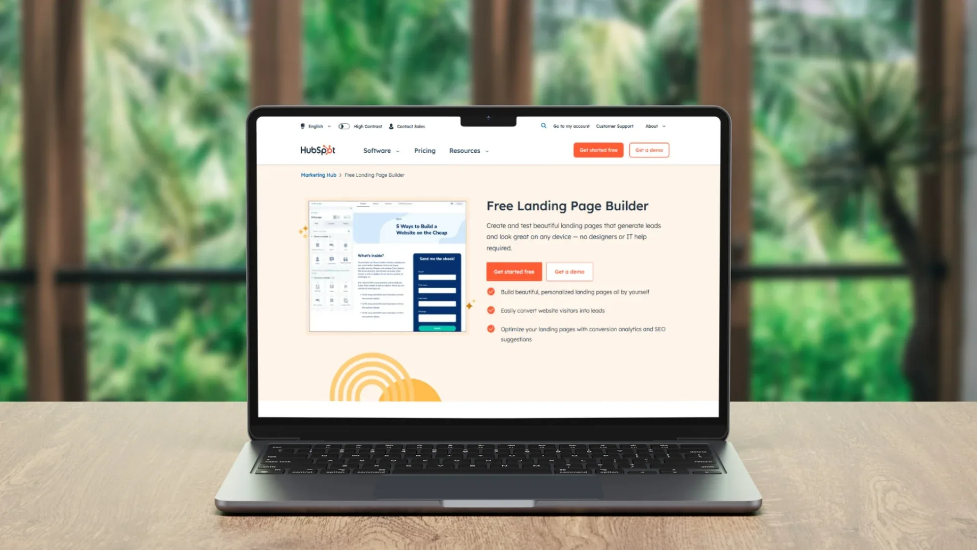 This image shows HubSpot opened on a laptop screen,